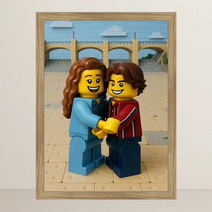 Ritratto personalizzato stile Minifigura Mattoncini | Incorniciamoci