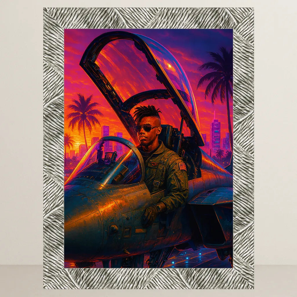 Ritratto personalizzato stile Top Gun | Incorniciamoci