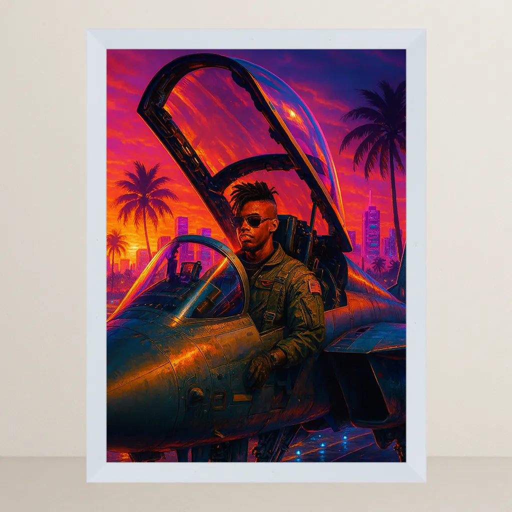 Ritratto personalizzato stile Top Gun | Incorniciamoci