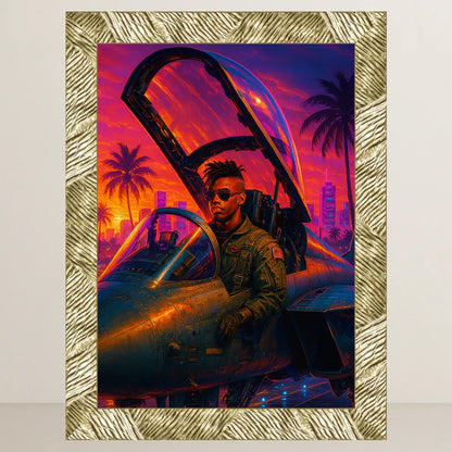 Ritratto personalizzato stile Top Gun | Incorniciamoci