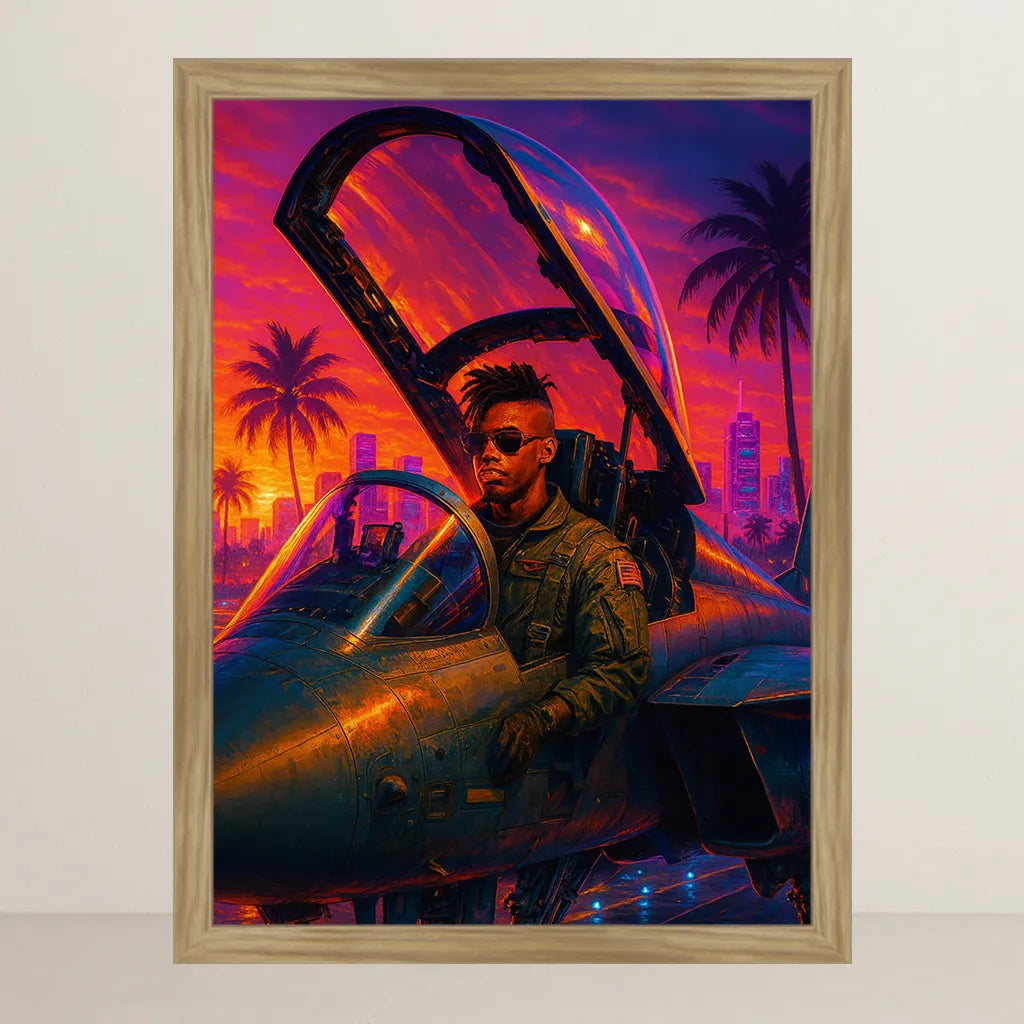 Ritratto personalizzato stile Top Gun | Incorniciamoci