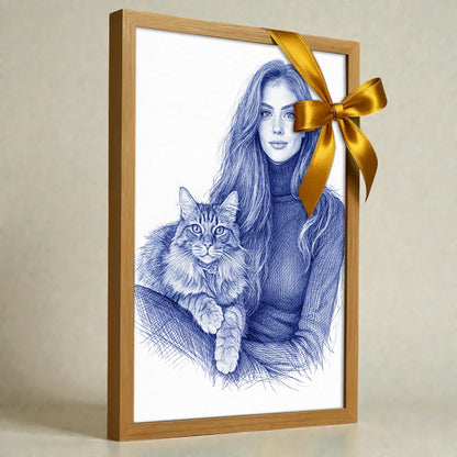 Ritratto personalizzato stile Biro | Incorniciamoci