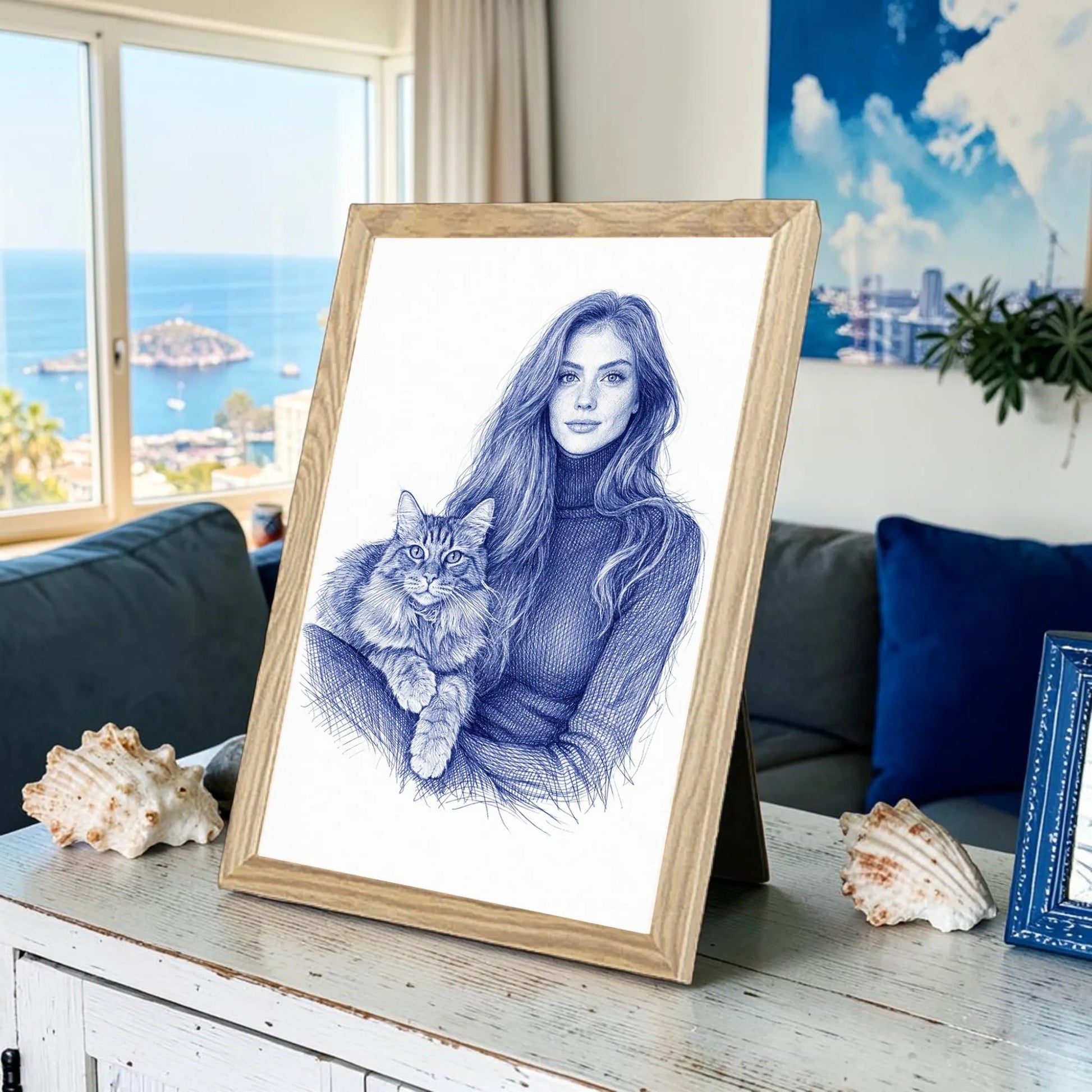 Ritratto personalizzato stile Biro | Incorniciamoci