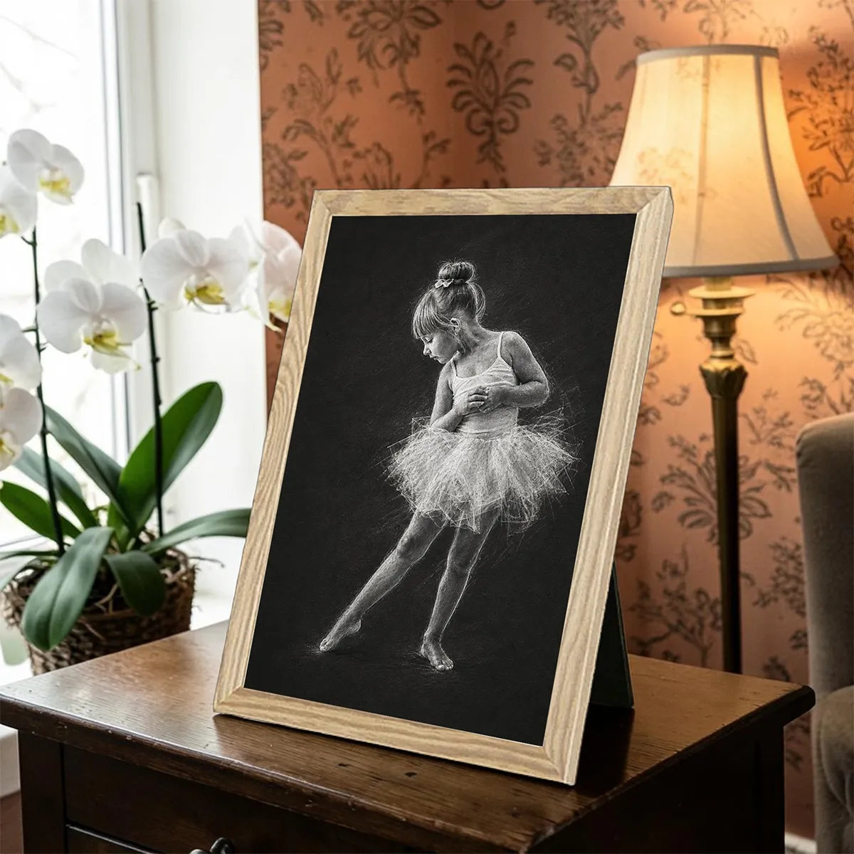 Ritratto personalizzato stile Gesso Noir | Incorniciamoci