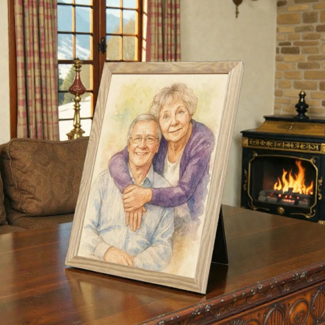 Ritratto personalizzato stile Acquarello | Incorniciamoci