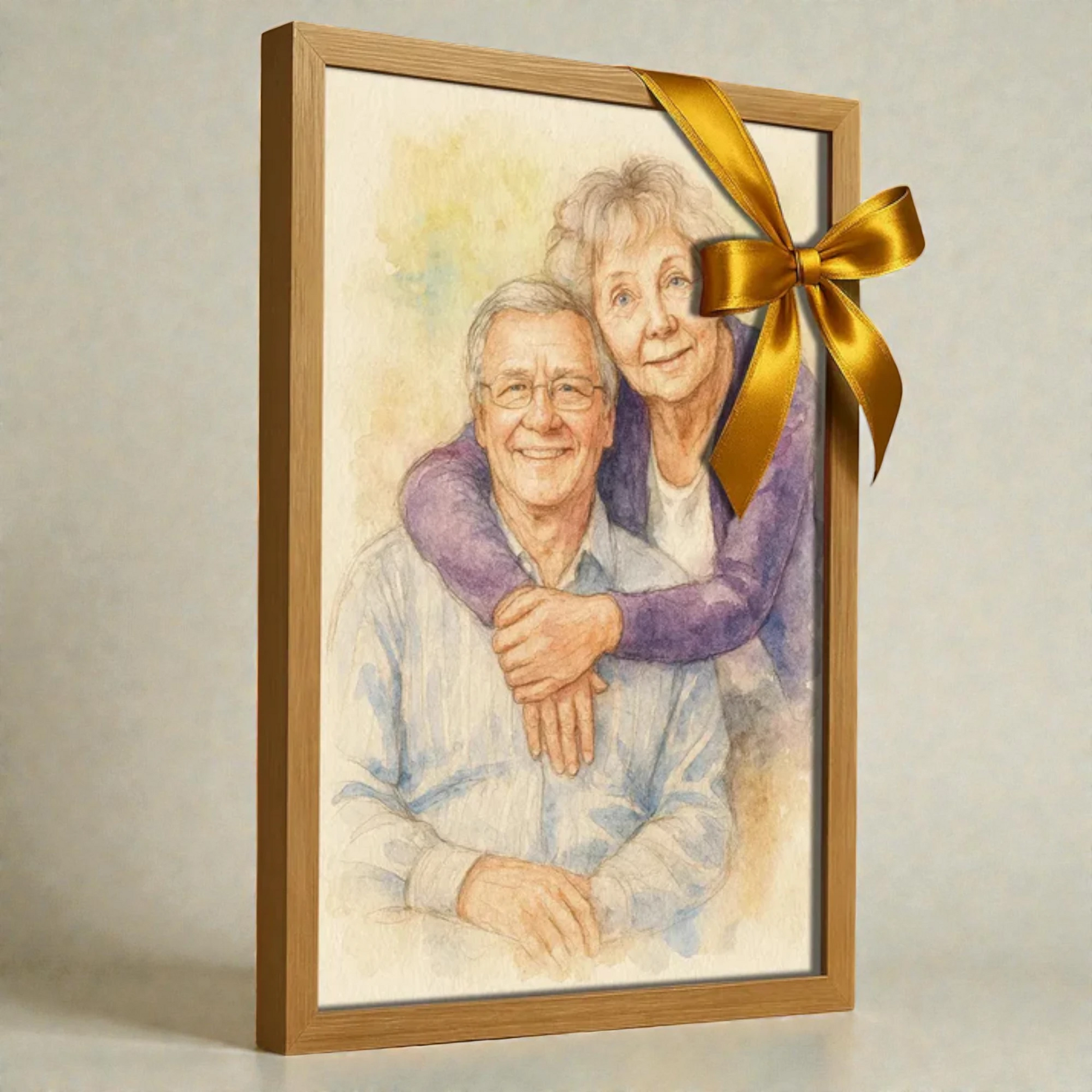 Ritratto personalizzato stile Acquarello | Incorniciamoci