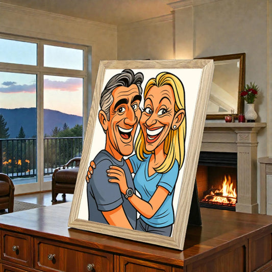 Ritratto personalizzato stile Caricatura | Incorniciamoci