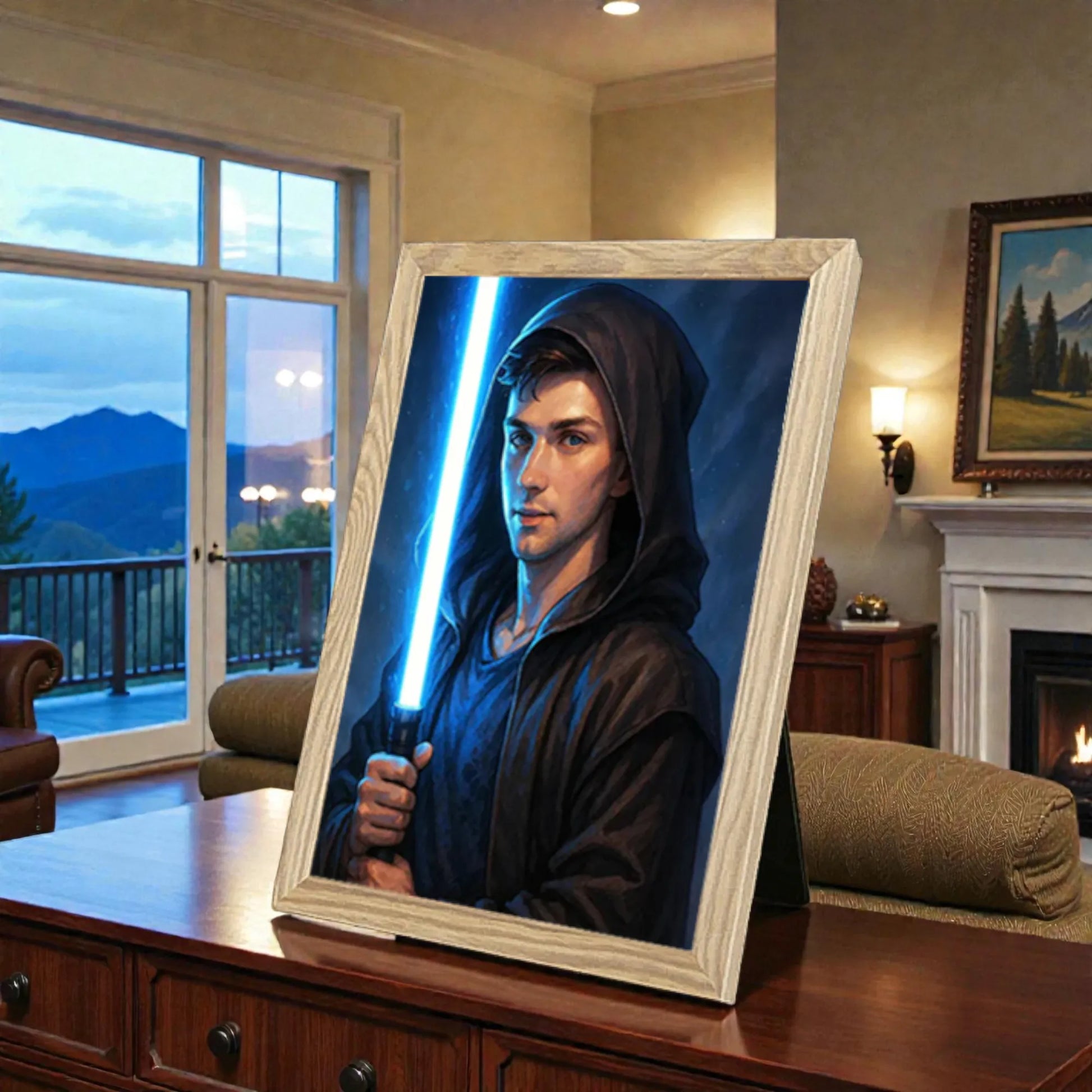 Ritratto personalizzato stile Cavaliere Blu | Incorniciamoci