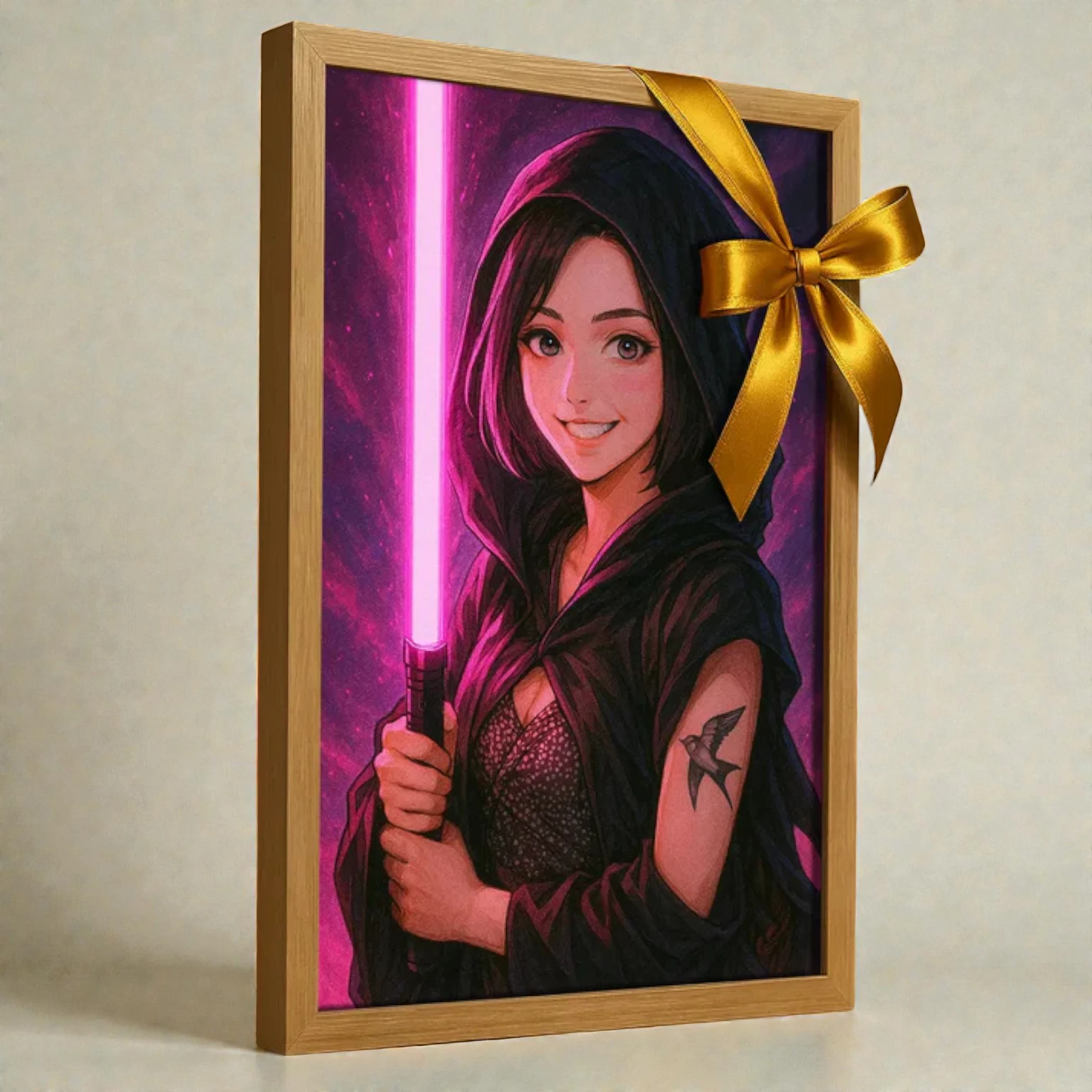 Ritratto personalizzato stile Cavaliere Rosa | Incorniciamoci