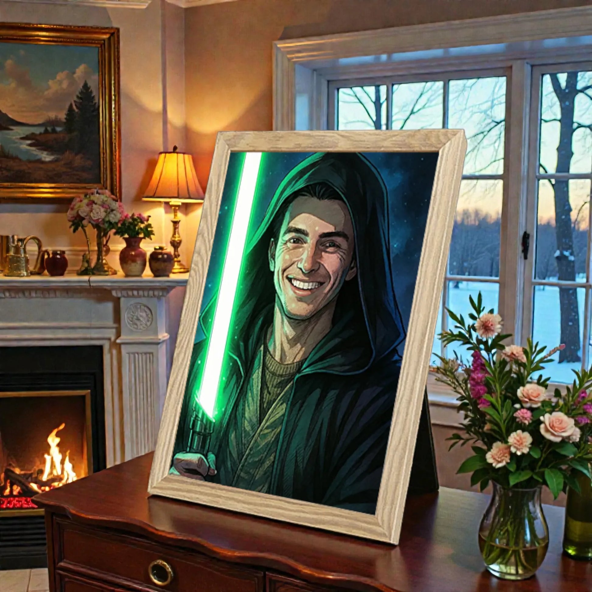 Ritratto personalizzato stile Cavaliere Verde | Incorniciamoci