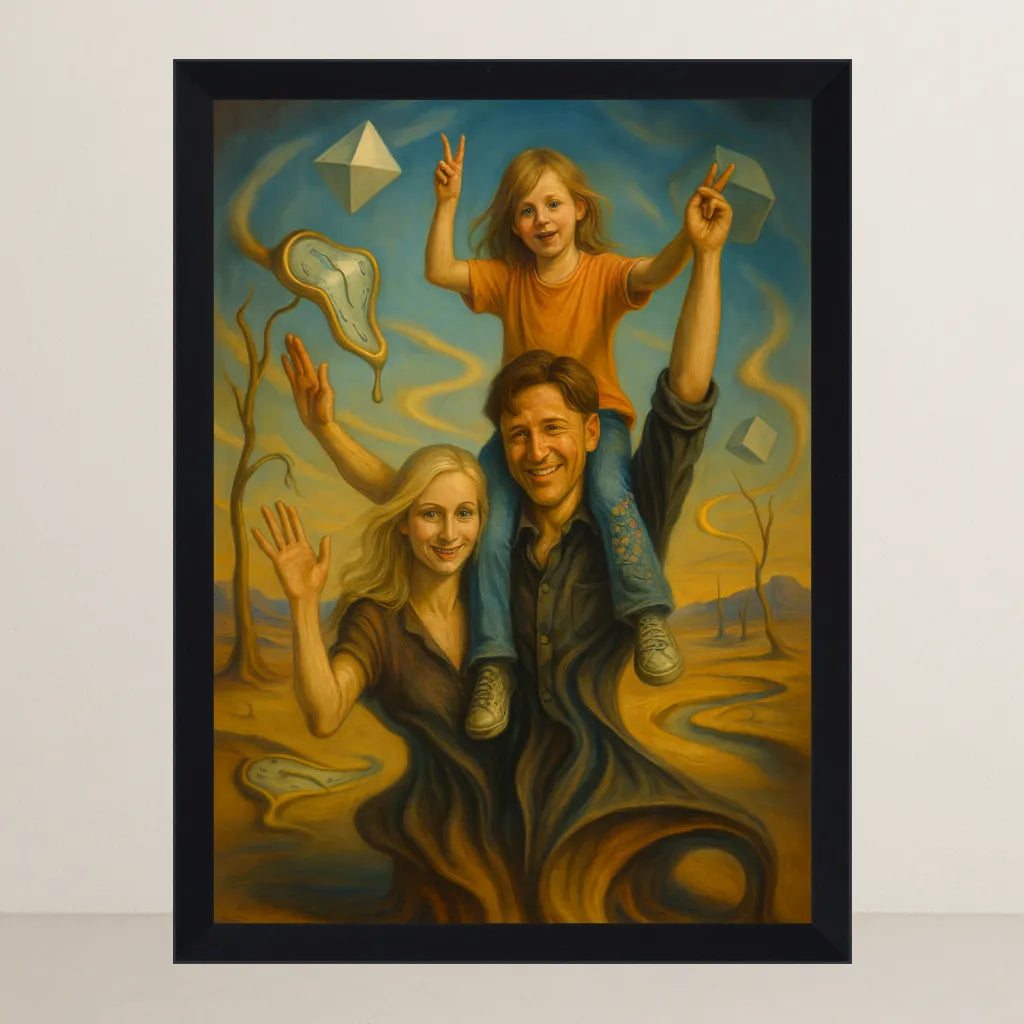 Ritratto personalizzato stile Dali | Incorniciamoci