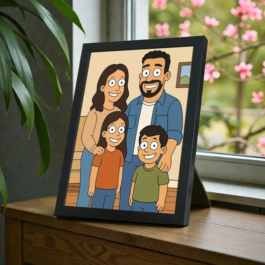 Ritratto personalizzato stile Famiglia irriverente | Incorniciamoci