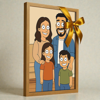 Ritratto personalizzato stile Famiglia irriverente | Incorniciamoci
