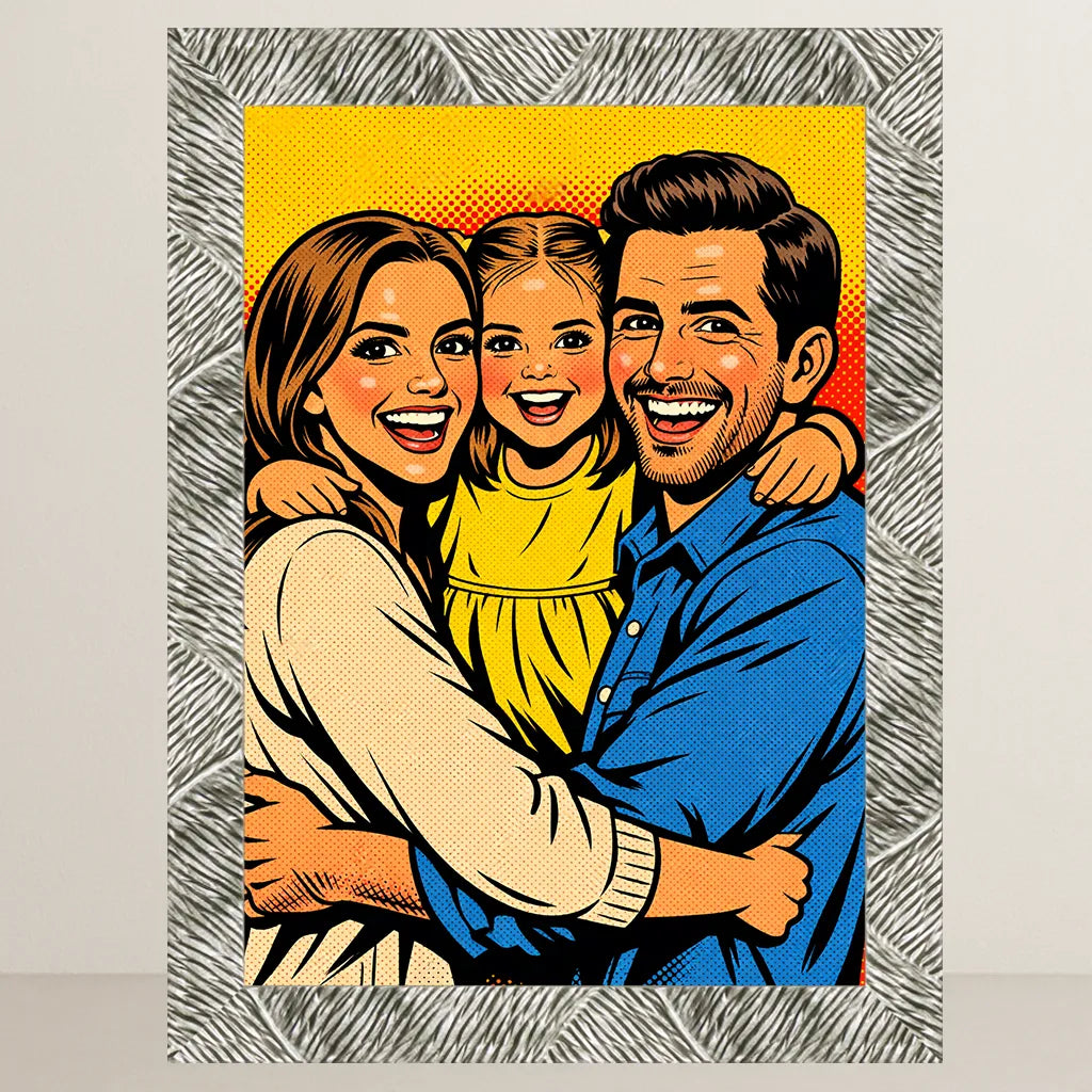 Ritratto personalizzato stile Fumetto anni 60 | Incorniciamoci