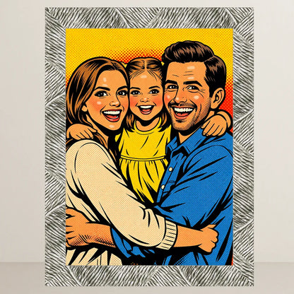 Ritratto personalizzato stile Fumetto anni 60 | Incorniciamoci