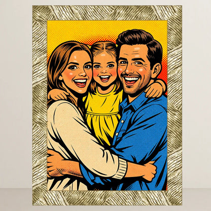 Ritratto personalizzato stile Fumetto anni 60 | Incorniciamoci