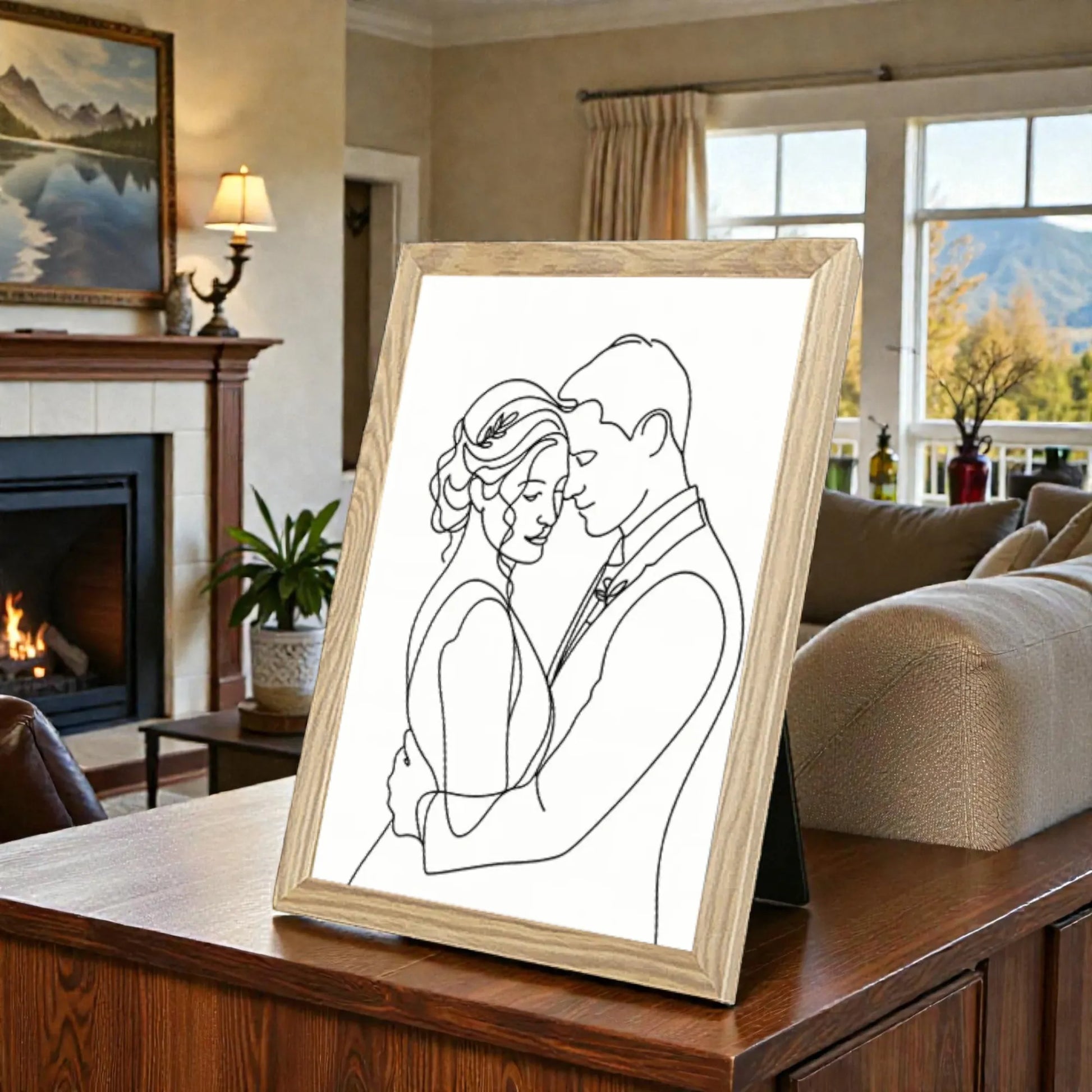 Ritratto personalizzato stile Line Art | Incorniciamoci