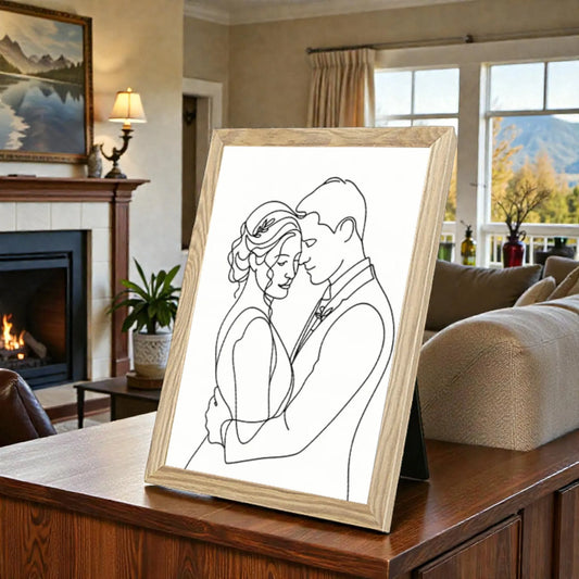 Ritratto personalizzato stile Line Art | Incorniciamoci