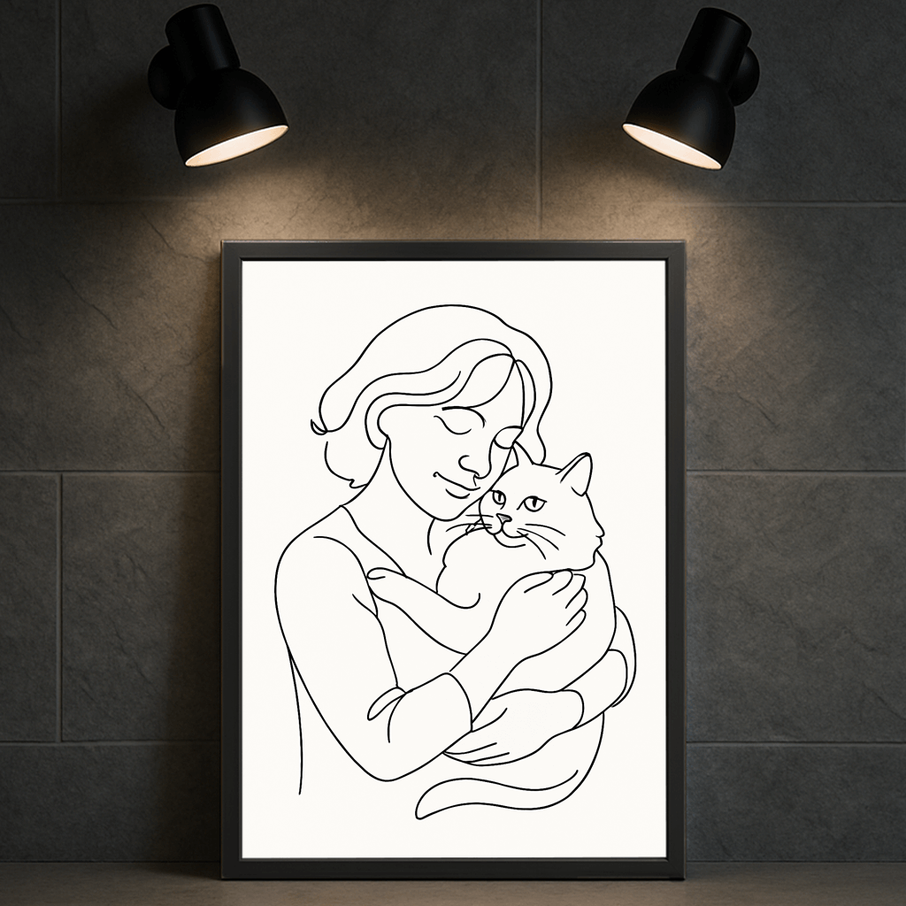 Ritratto personalizzato stile Line Art | Incorniciamoci