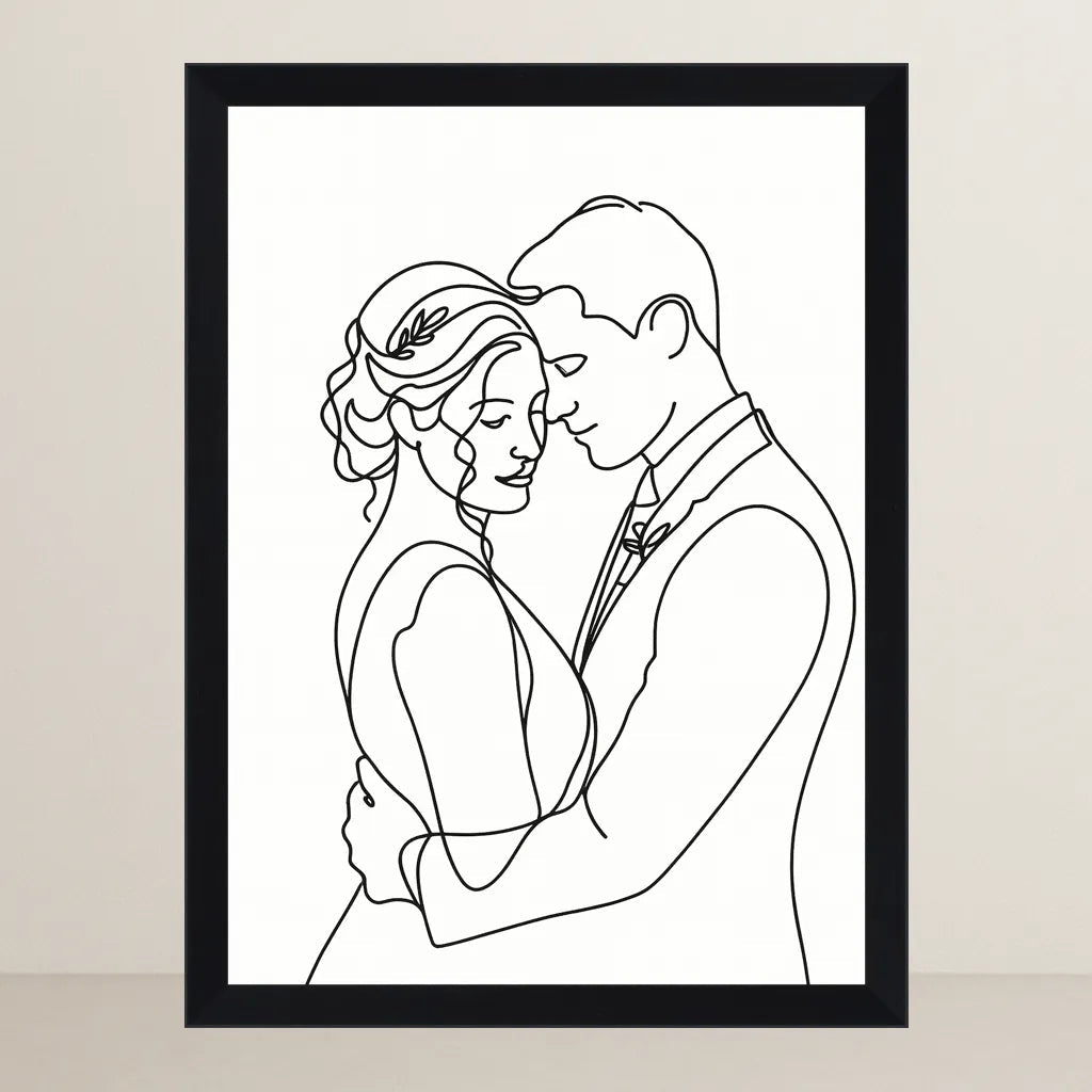Ritratto personalizzato stile Line Art | Incorniciamoci