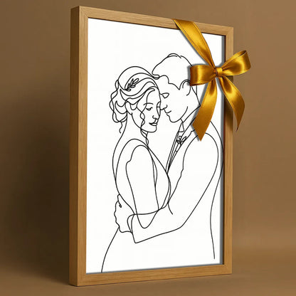 Ritratto personalizzato stile Line Art | Incorniciamoci