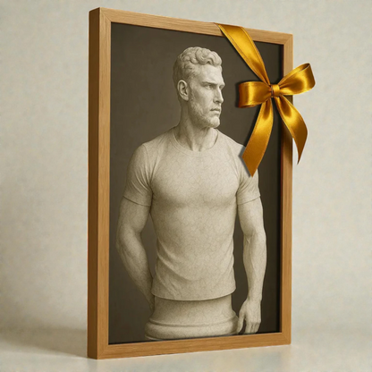 Ritratto personalizzato stile Statua di Marmo | Incorniciamoci