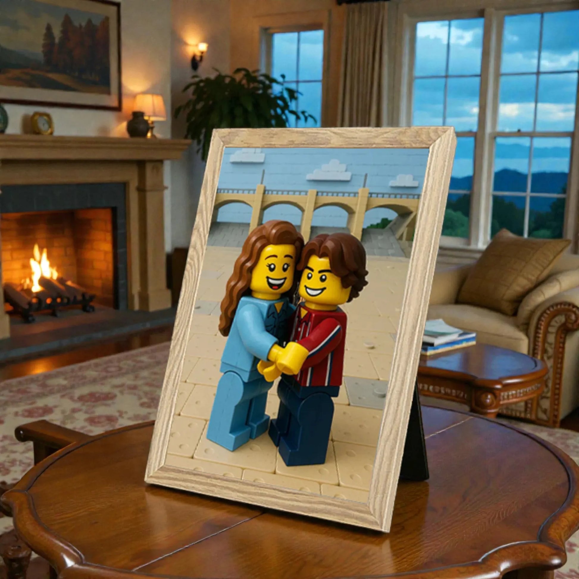 Ritratto personalizzato stile Minifigura Mattoncini | Incorniciamoci