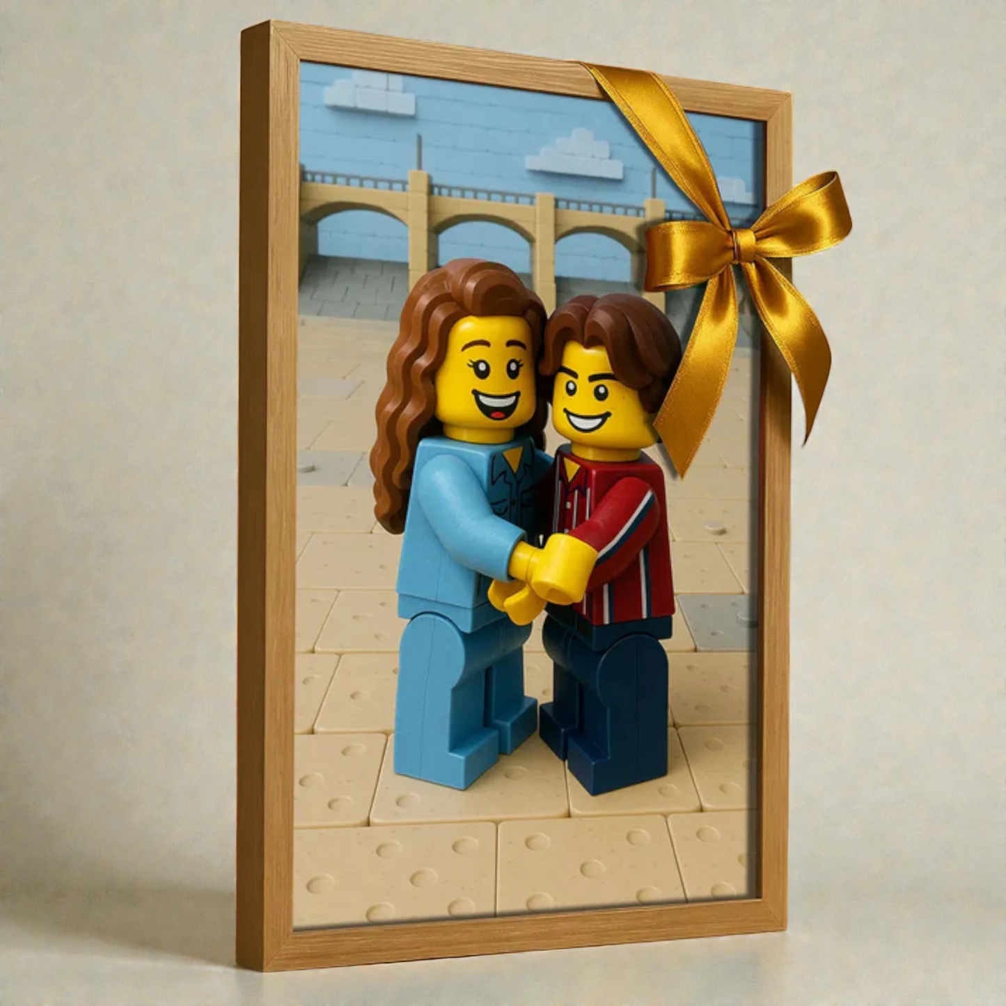 Ritratto personalizzato stile Minifigura Mattoncini | Incorniciamoci