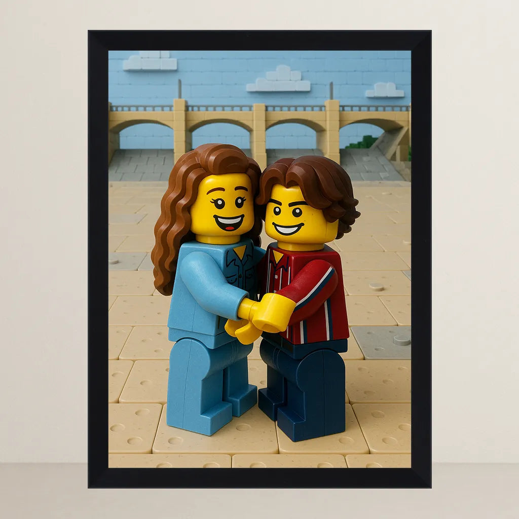 Ritratto personalizzato stile Minifigura Mattoncini | Incorniciamoci