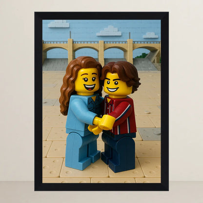 Ritratto personalizzato stile Minifigura Mattoncini | Incorniciamoci