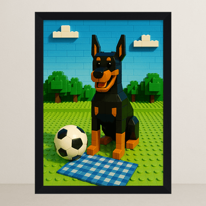 Ritratto personalizzato stile Minifigura Mattoncini | Incorniciamoci