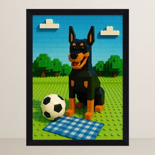 Ritratto personalizzato stile Minifigura Mattoncini | Incorniciamoci