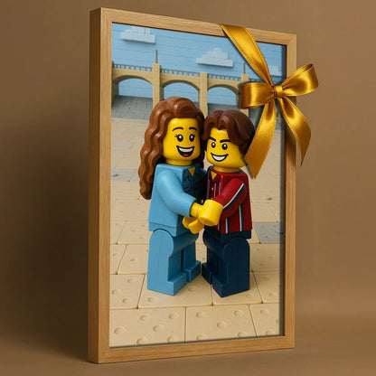 Ritratto personalizzato stile Minifigura Mattoncini | Incorniciamoci