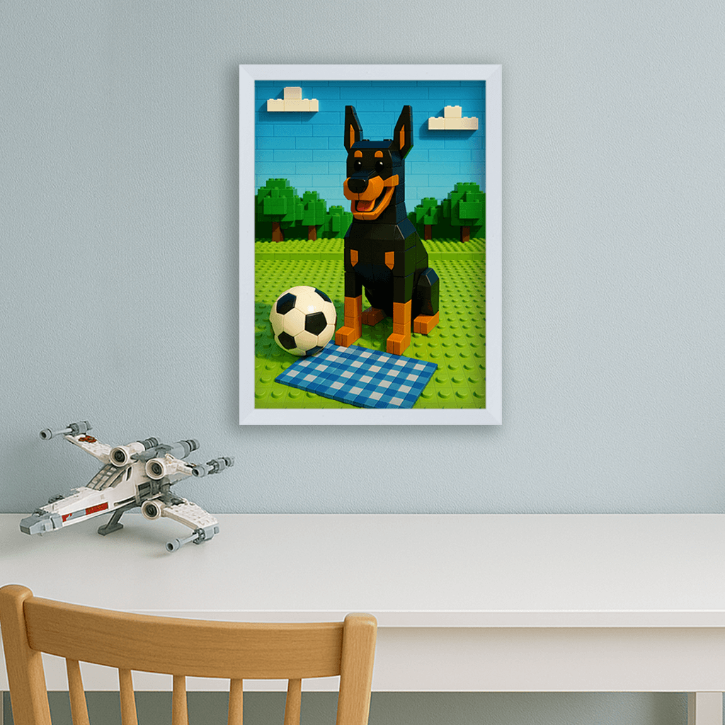 Ritratto personalizzato stile Minifigura Mattoncini | Incorniciamoci