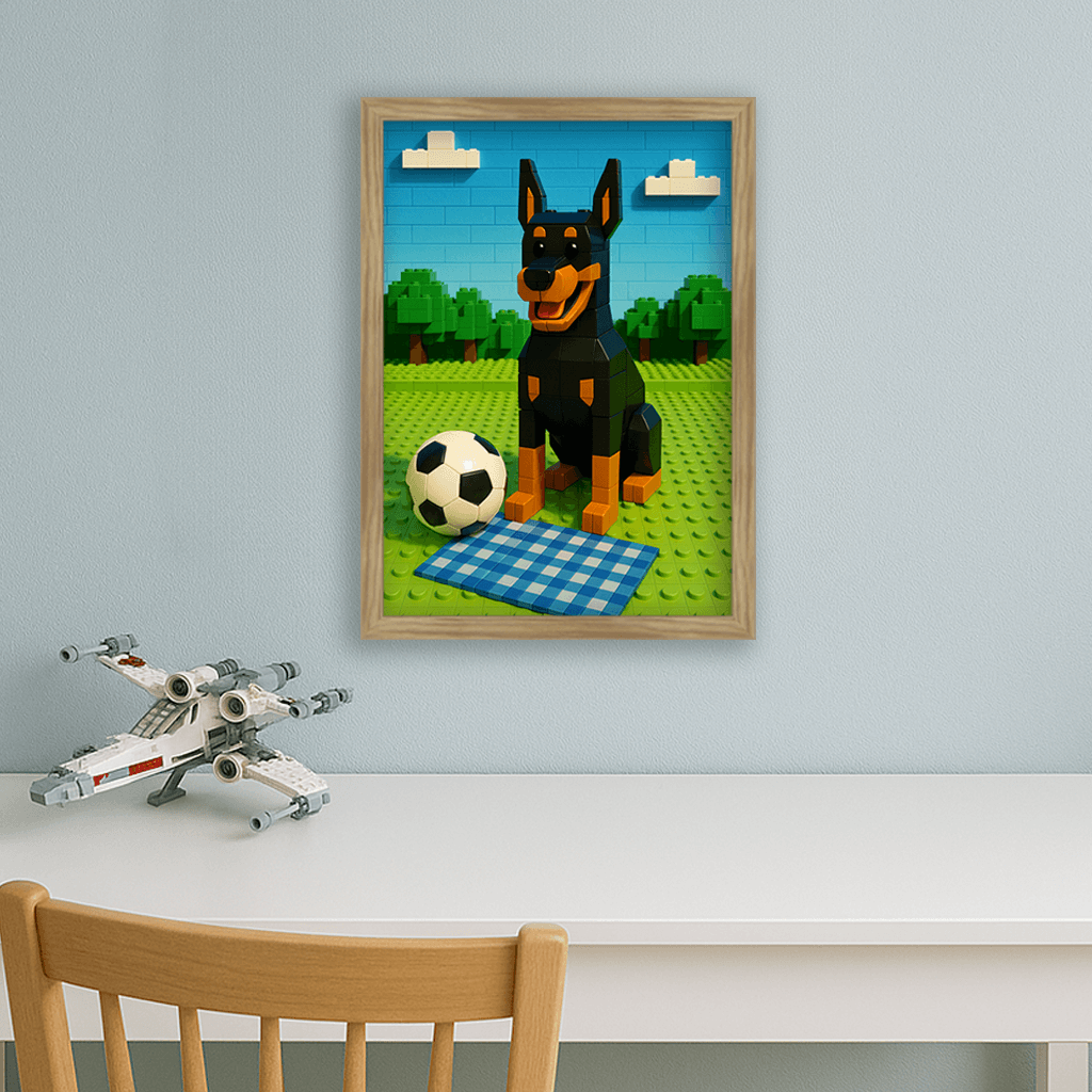 Ritratto personalizzato stile Minifigura Mattoncini | Incorniciamoci