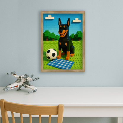 Ritratto personalizzato stile Minifigura Mattoncini | Incorniciamoci