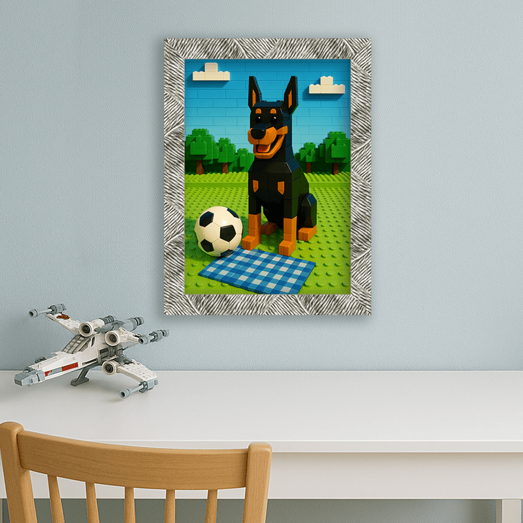 Ritratto personalizzato stile Minifigura Mattoncini | Incorniciamoci