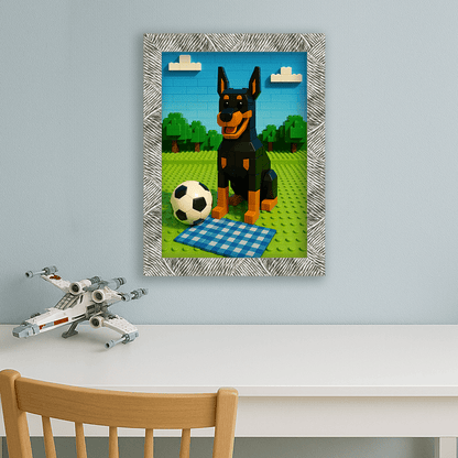 Ritratto personalizzato stile Minifigura Mattoncini | Incorniciamoci