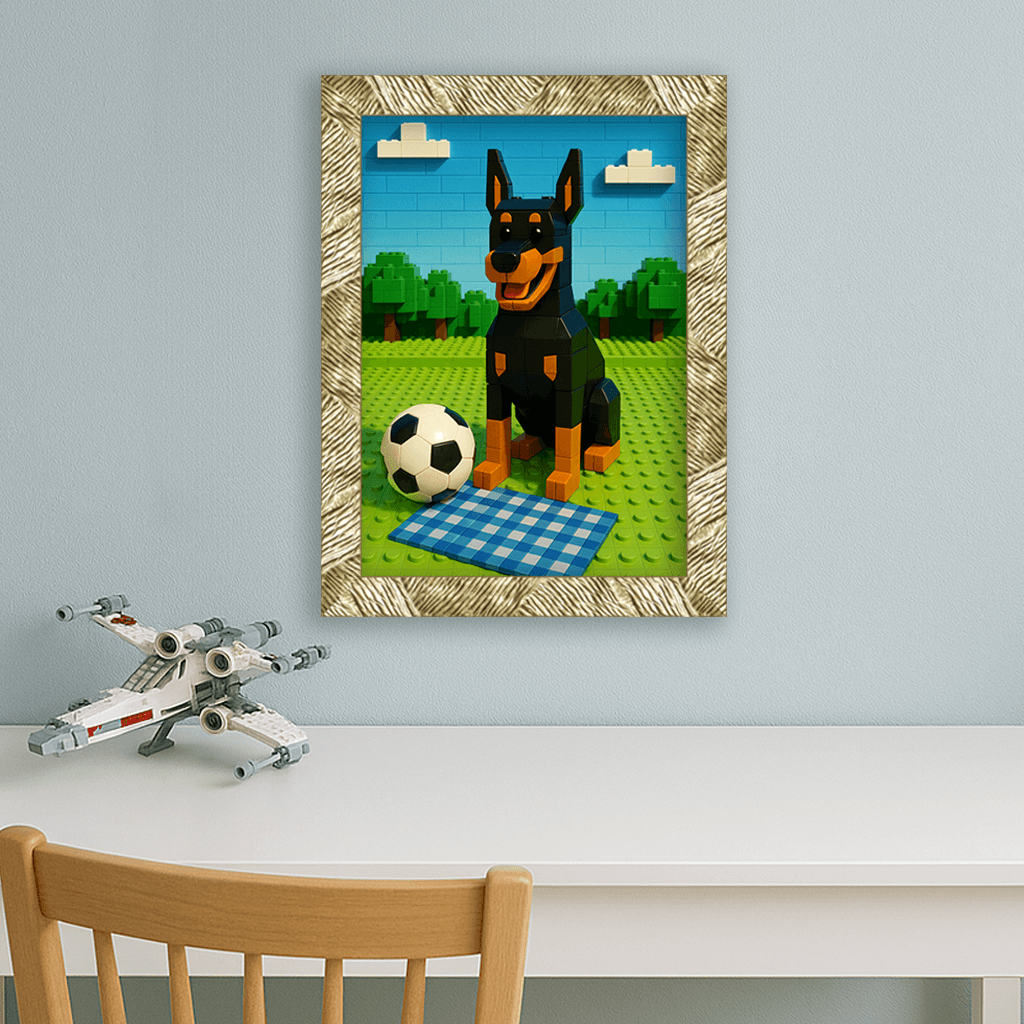 Ritratto personalizzato stile Minifigura Mattoncini | Incorniciamoci