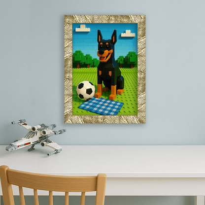 Ritratto personalizzato stile Minifigura Mattoncini | Incorniciamoci