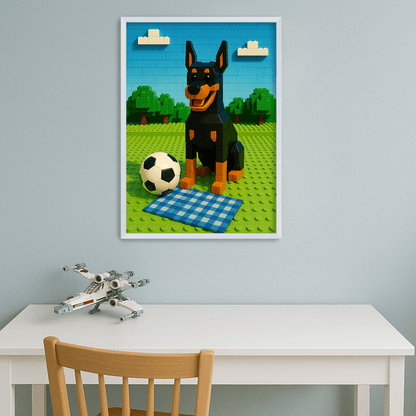 Ritratto personalizzato stile Minifigura Mattoncini | Incorniciamoci