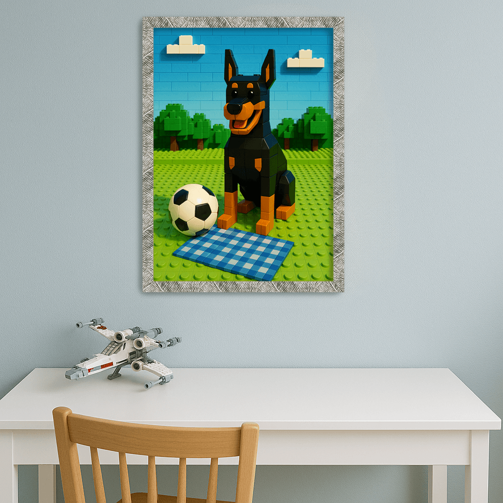 Ritratto personalizzato stile Minifigura Mattoncini | Incorniciamoci