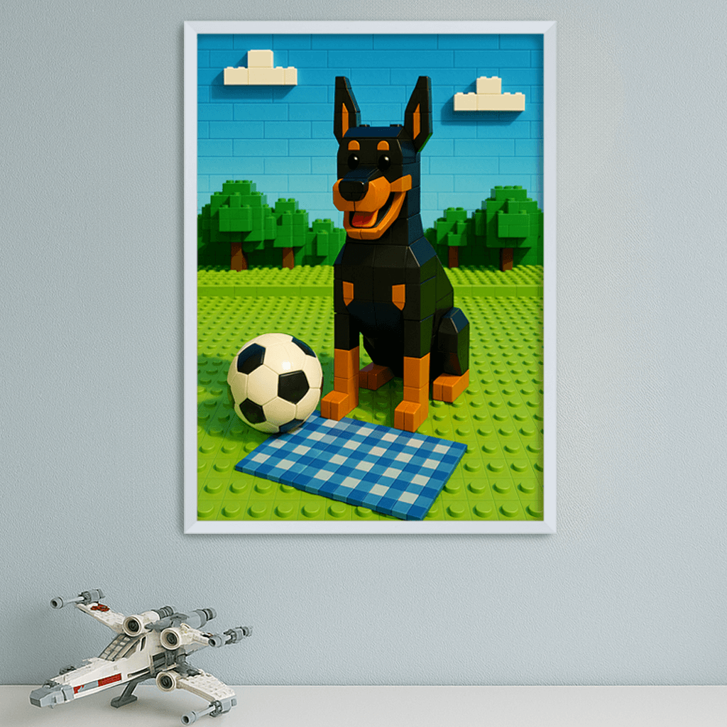 Ritratto personalizzato stile Minifigura Mattoncini | Incorniciamoci