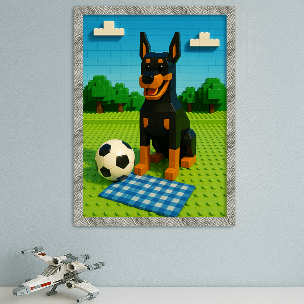 Ritratto personalizzato stile Minifigura Mattoncini | Incorniciamoci