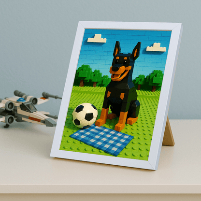 Ritratto personalizzato stile Minifigura Mattoncini | Incorniciamoci