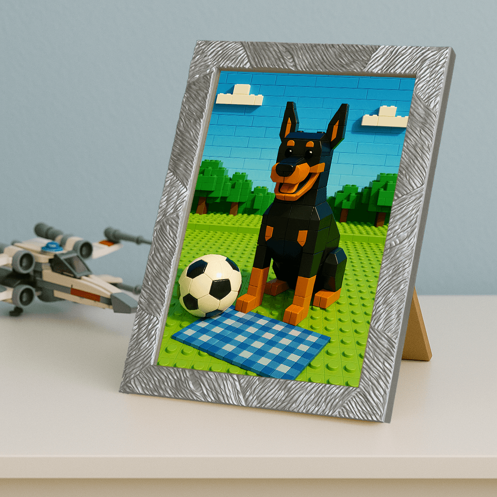 Ritratto personalizzato stile Minifigura Mattoncini | Incorniciamoci