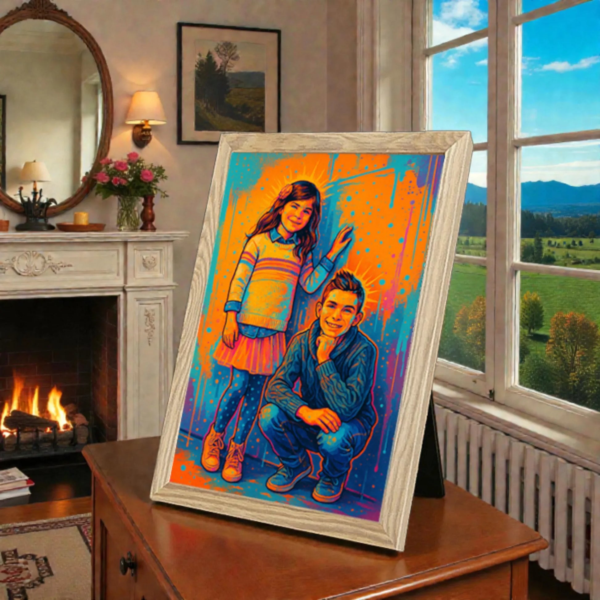 Ritratto personalizzato stile Pop Burst | Incorniciamoci