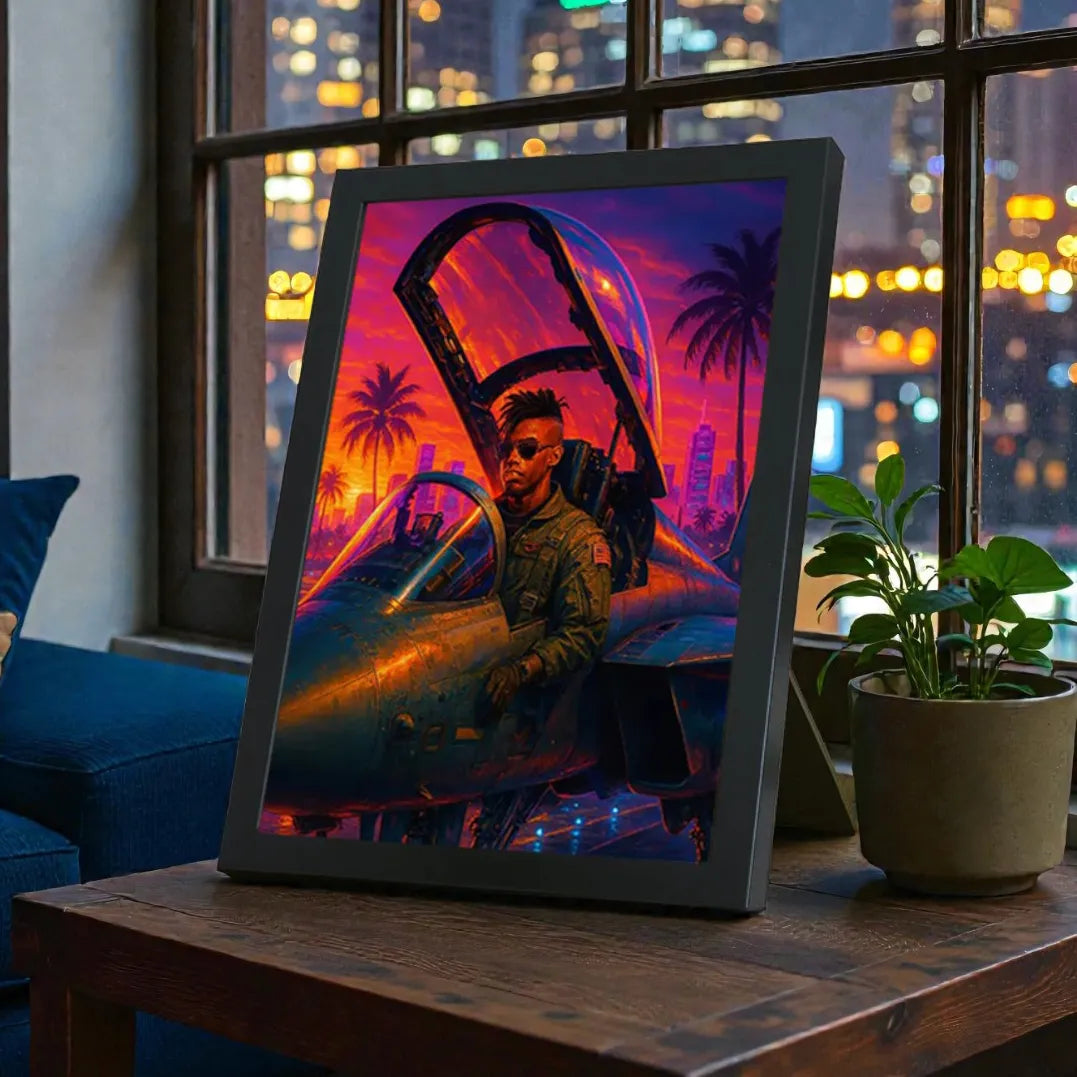 Ritratto personalizzato stile Top Gun | Incorniciamoci