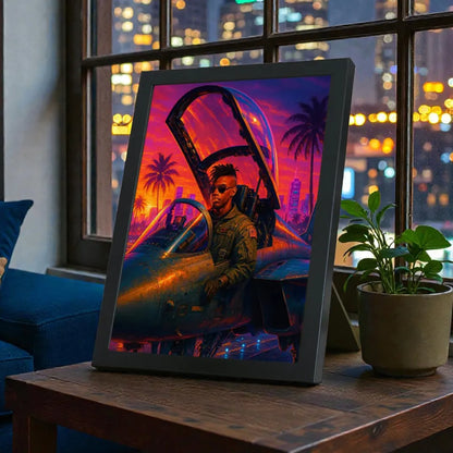 Ritratto personalizzato stile Top Gun | Incorniciamoci