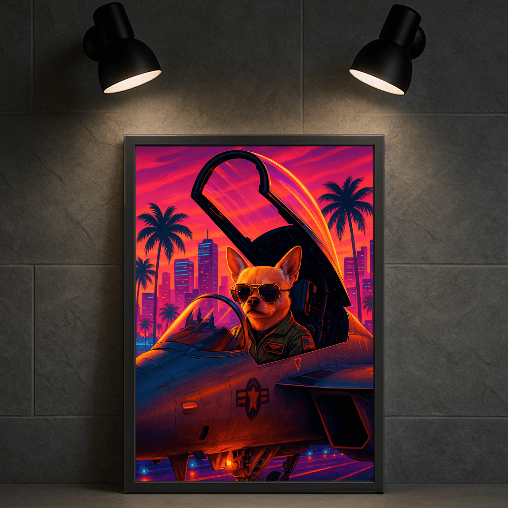 Ritratto personalizzato stile Top Gun | Incorniciamoci